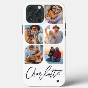 5枚の写真 モダン トレンディー シンプル オリジナル 名前 iPhone 13 PRO MAXケース