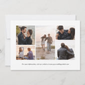 5枚の写真 黒薔薇 ゴールド アゲート Save the Date カード (裏面)