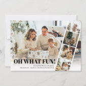 5枚の写真 Oh What Fun クリスマスQRコード シーズンカード (正面)