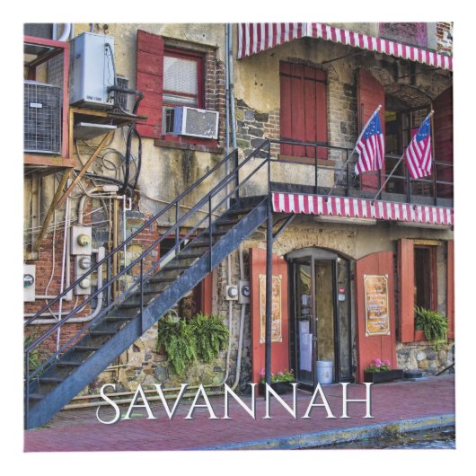 5枚の写真 – Savannah GA旅行写真お土産 フォトキューブ (正面)