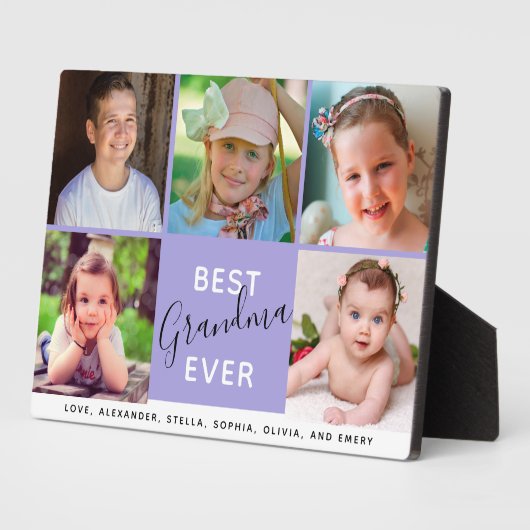 5枚の最高の写真おばあちゃん フォトプラーク (側面)