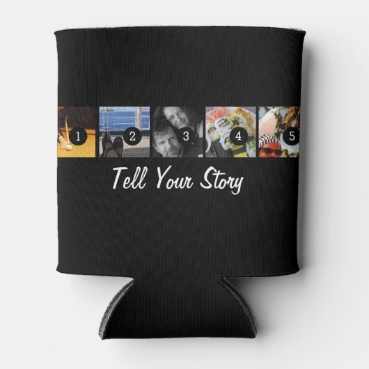 5枚の画像を使って自分のデコを簡単に作る 缶クーラー (正面)