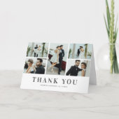 5枚エレガントの写結婚真 サンキューカード (正面)