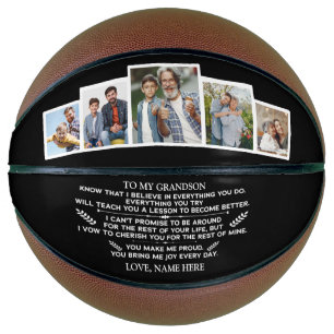 5枚カスタムの写真で孫への贈り物 バスケットボール