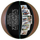 5枚カスタムの写真で孫への贈り物 バスケットボール (縦)