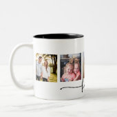 5枚カスタムの写真の家族のコラージュ ツートーンマグカップ (左)
