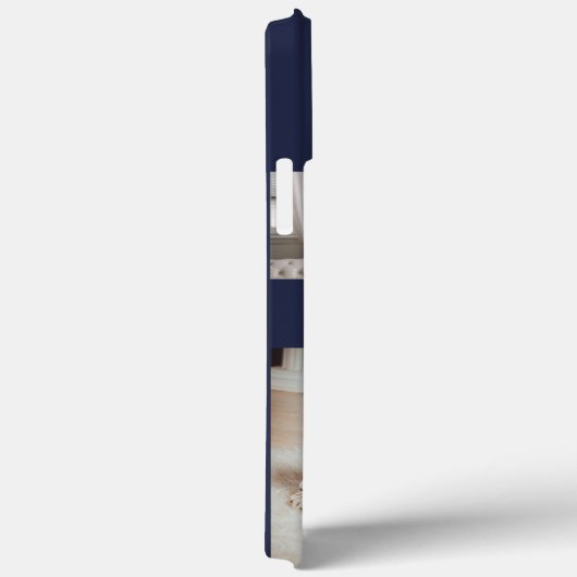 5枚カスタム写真かわいいハート台本の名前ネイビーブルー Case-Mate iPhoneケース (裏面 / 右)