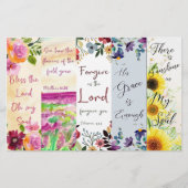 5枚セットの手作りクリスチャン柄ブックマーク (正面)