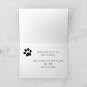 5枚パーソナライズされたのフォトドッグクリスマス シーズンカード (内部)