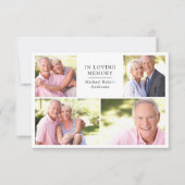 5枚モダンのコラージュの葬儀 サンキューカード (正面)