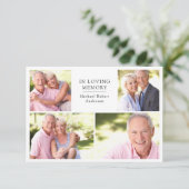 5枚モダンのコラージュの葬儀 サンキューカード (スタンド正面)