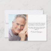 5枚モダンのコラージュの葬儀 サンキューカード (裏面)