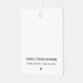 5枚モダンの写真の誕生発表 メタルオーナメント (正面左)