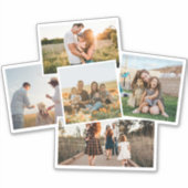 5枚モダンの写真カスタムコラージュ シール (正面)