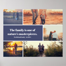 5枚モダンの写真コラージュテンプレートファミリ引用文