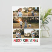 5枚モダンの写真メリークリスマスデザイン シーズンカード (スタンド正面)