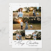 5枚モダンの写真メリークリスマスデザイン シーズンカード (正面/裏面)