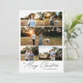 5枚モダンの写真メリークリスマスデザイン シーズンカード (スタンド正面)