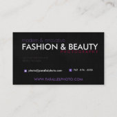 5枚モダンの写真名刺 名刺 (裏面)