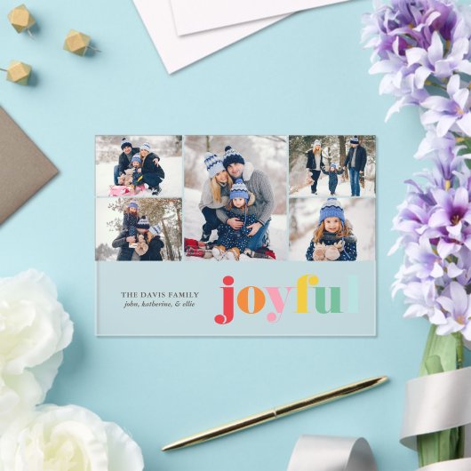 5枚数々のの写真のカラー「Joyful」ギャラリーフェスティバル アクリル招待状 (インサイチュ (ウェディング))