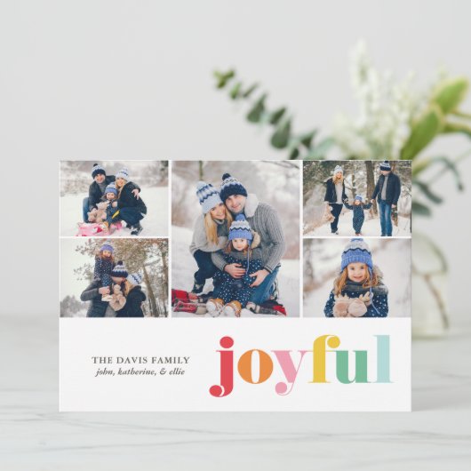 5枚数々のの写真のカラー「Joyful」ギャラリーフェスティバル シーズンカード (スタンド正面)