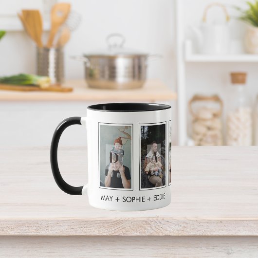 5枚(5)写真父の日の家族の写真と名前 マグカップ