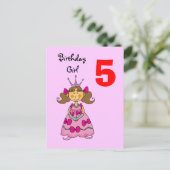 5歳のお姫様（茶髪） ポストカード (スタンド正面)