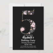 5歳のハロウィン 誕生日 招待状 (正面)