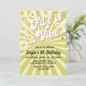 5歳のバイブ 誕生日招待状 招待状 (スタンド正面)