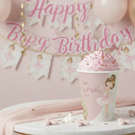 5歳のバレリーナ誕生日 紙コップ