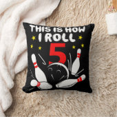 5歳のボーリング私の5転が誕生日 クッション (ブランケット)