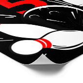 5歳のボーリング私の5転が誕生日 ポスター (角)