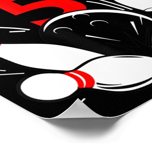 5歳のボーリング私の5転が誕生日 ポスター (角)