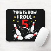 5歳のボーリング私の5転が誕生日 マウスパッド (マウス)