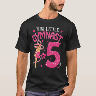 5歳の体操選手5誕生日転体操選手 Tシャツ