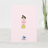 5歳の妖精、女の子はかわいいパーソナライズされた カード (裏面)