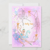 5歳の娘を誕生日パーティーに招待 招待状 (正面)