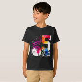5歳の子供たち素晴らしボーリング5誕生日 Tシャツ (正面フル)