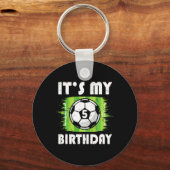 5歳の子供 サッカー選手 5歳の誕生日 お祝い キーホルダー (正面)
