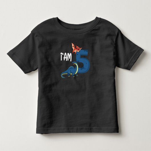 5歳の少年少年恐竜ダイノス トドラーTシャツ (正面)
