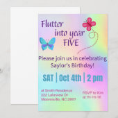 5歳の年へと舞い込む 招待状 (正面/裏面)