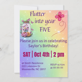 5歳の年を華麗にスタート！ 招待状