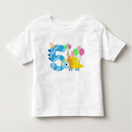 5歳の恐竜誕生日 トドラーTシャツ