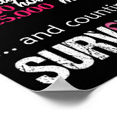 5歳の生存者乳がん認識度プレゼント ポスター (角)