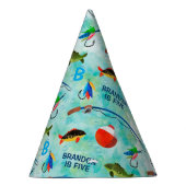 5歳の男の子の誕生日を、魚族をテーマにした魚釣り  パーティーハット (右)