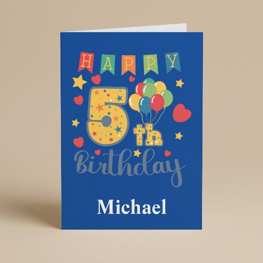 5歳の誕生日おめでとうカード カード