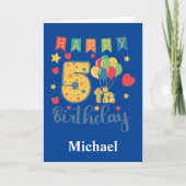 5歳の誕生日おめでとうカード カード (正面)