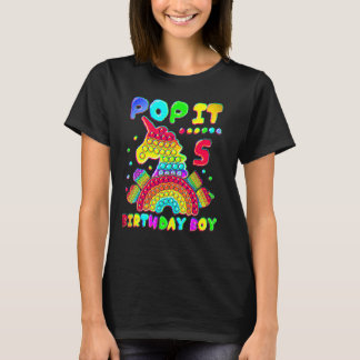 5歳の誕生日おめでとうポップイットおもちゃ 3歳 Tシャツ