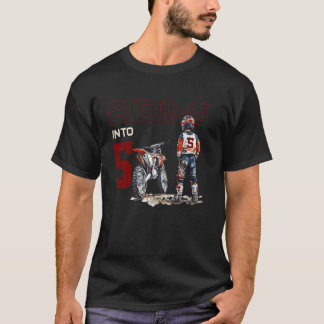 5歳の誕生日おめでとう オフロードバイク Tシャツ