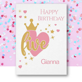 5歳の誕生日おめでとう カスタマイズカード